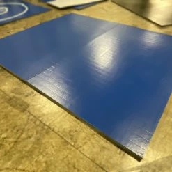 AK Athletic Equipment CLEARANCE 10' X 12' X 1.58" Ultra Shock Roll Up Wrestling Mat Blue, No Circles