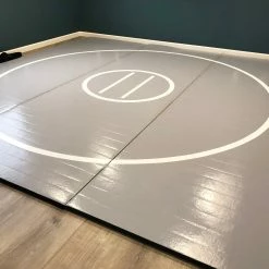 AK Athletic Equipment 12' X 12' X 1 3/8" Roll-Up Wrestling Mat -Tumbl Trak shop 12 x12 greywrestlingmat scaled