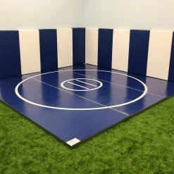 AK Athletic Equipment 12' X 12' X 1 3/8" Roll-Up Wrestling Mat -Tumbl Trak shop 12 x12 wresltingmatwithturf scaled