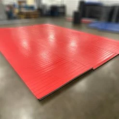 AK Athletic Equipment CLEARANCE 17' X 24' X Ultra Shock Roll Up Wrestling Mat Red