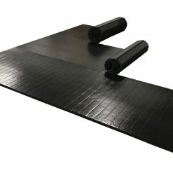AK Athletic Equipment 14' X 14' X 1 3/8" Roll Up Wrestling Mat -Tumbl Trak shop 3 piece black rolls scaled