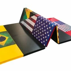AK Athletic Equipment Impact Safe Brazilian Jiu Jitsu Grappling Mat 6' X 12' X 2" -Tumbl Trak shop BJJ Partially Folded scaled
