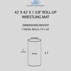 AK Athletic Equipment 42' X 42' X 1 3/8" Roll-Up Wrestling Mat -Tumbl Trak shop ScreenShot2021 08 04at12.32.00PM
