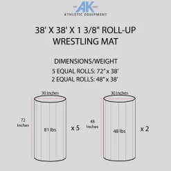 AK Athletic Equipment 38' X 38' X 1 3/8" Roll-Up Wrestling Mat -Tumbl Trak shop ScreenShot2021 08 04at12.38.40PM